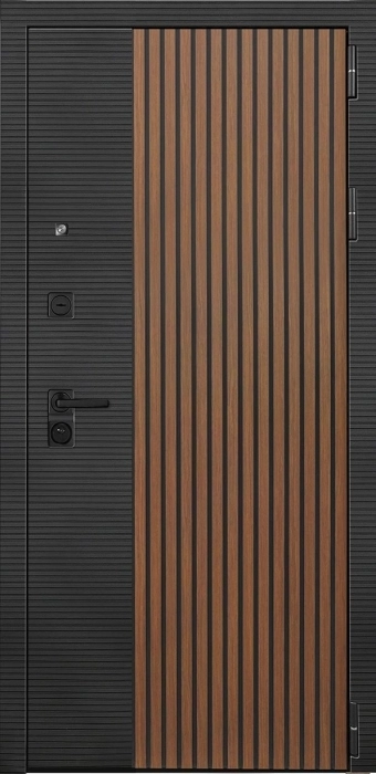 Входная дверь Модель L - 48 Лаура-2 (16мм, светлый мореный дуб) внешняя сторона
